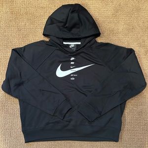 Nike cropped hoodie. Black. Size medium.